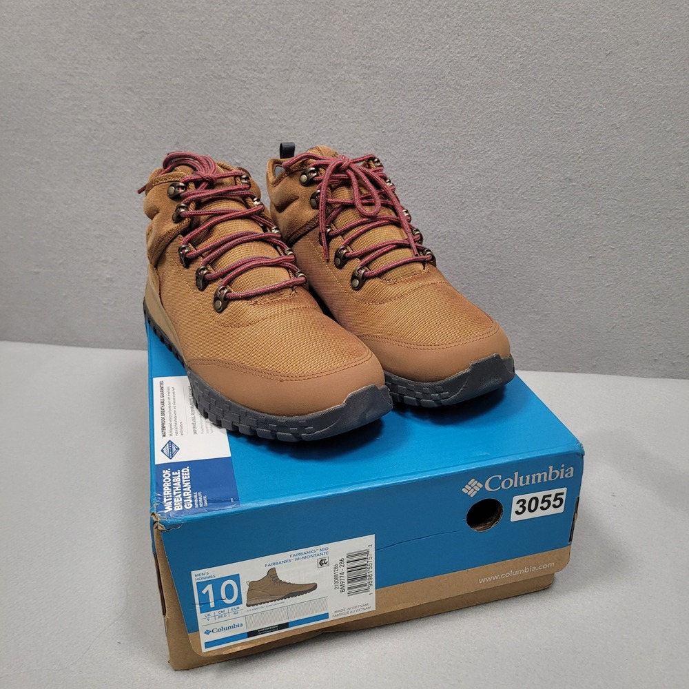 Columbia Fairbanks Mid Waterproof Hiking Boots Elk Graphite BM9774-286 Mens 10